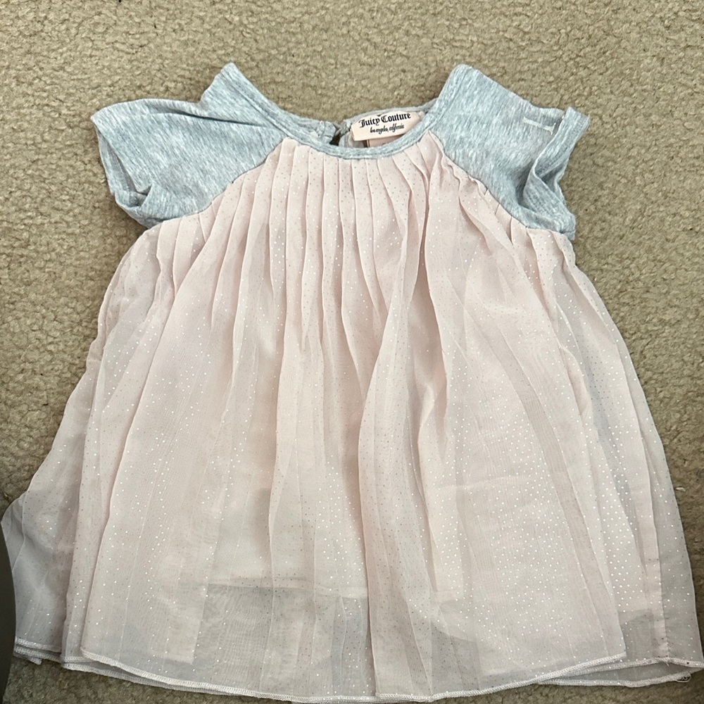 JUICY COUTURE Pink and Gray Baby Dress size 24m